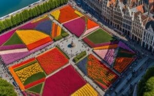 Bloementapijt in Brussel
