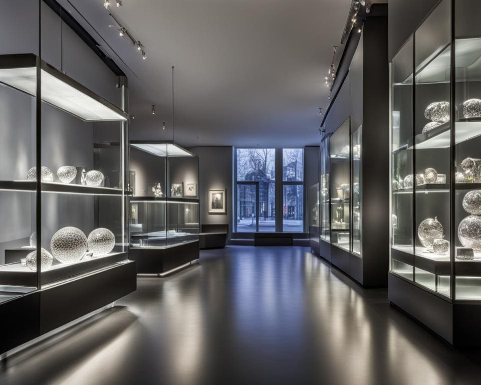 Zilverexpositie in het Zilvermuseum in Antwerpen