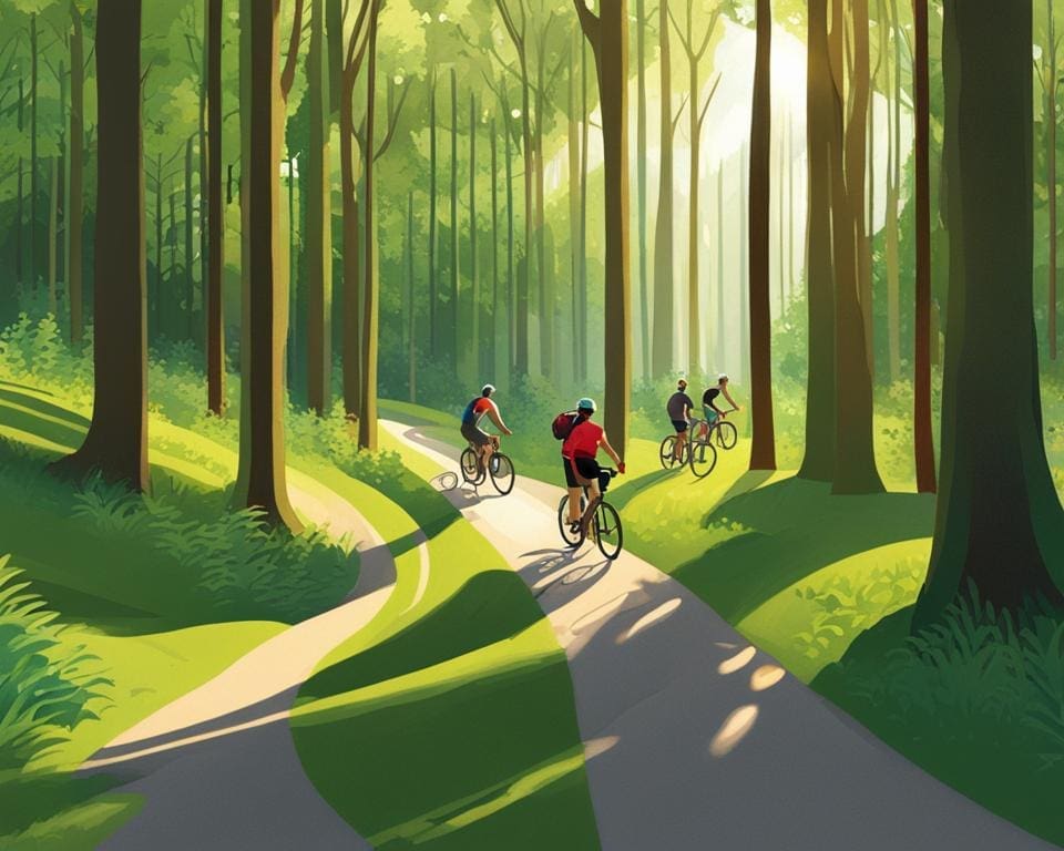 fietsen in Het Zoniënwoud