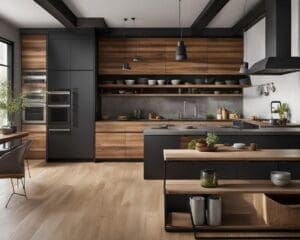 Industriële Houten Keuken: Een Stijlvolle Mix van Materialen