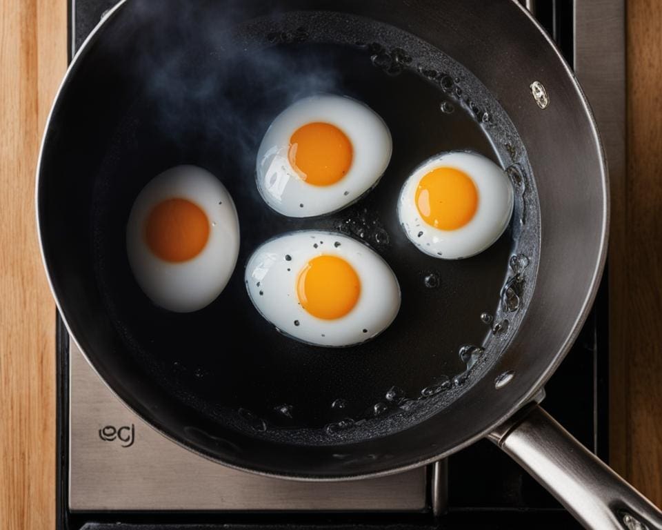 eitjes in een pan