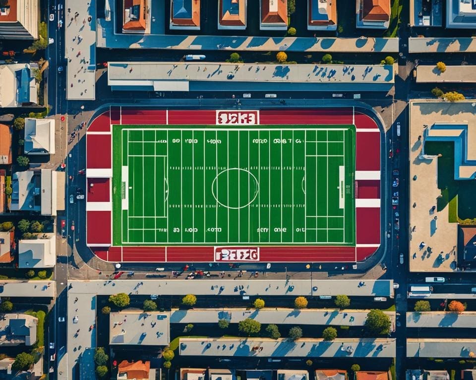 hoe groot is een voetbalveld