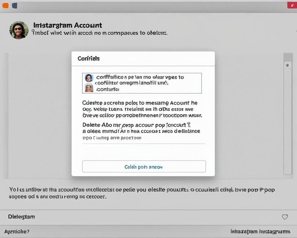 instructies om een instagram account te verwijderen