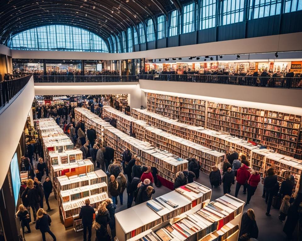 boekverkopers op De Boekenbeurs van Antwerpen