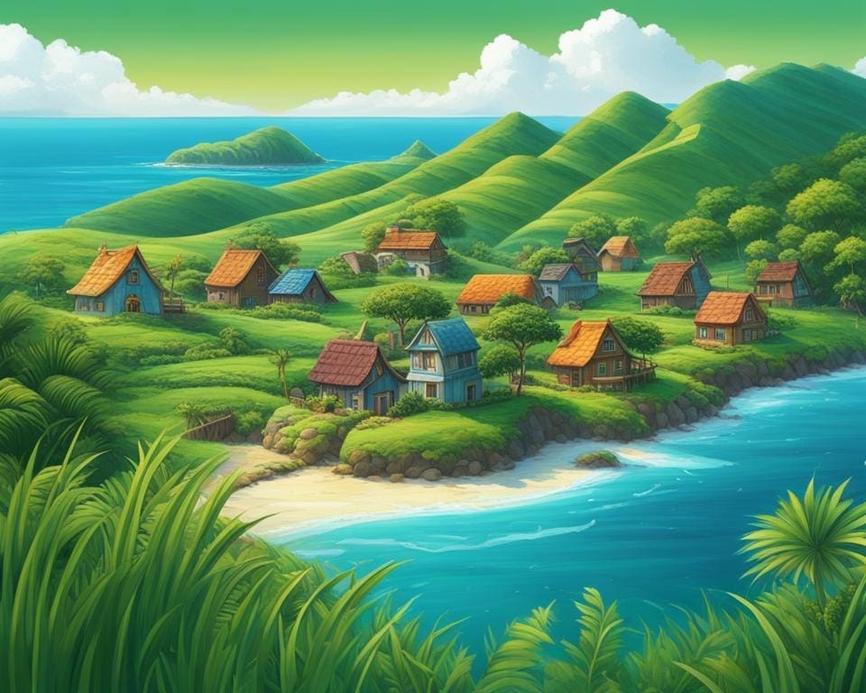eiland waar mini mensen wonen in gulliver's travels