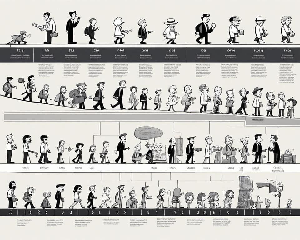 evolutie van flat characters