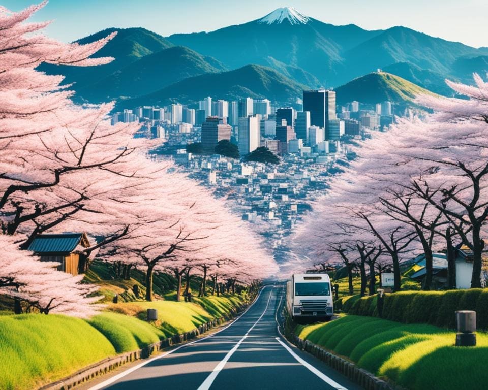 stad versus platteland in Japan