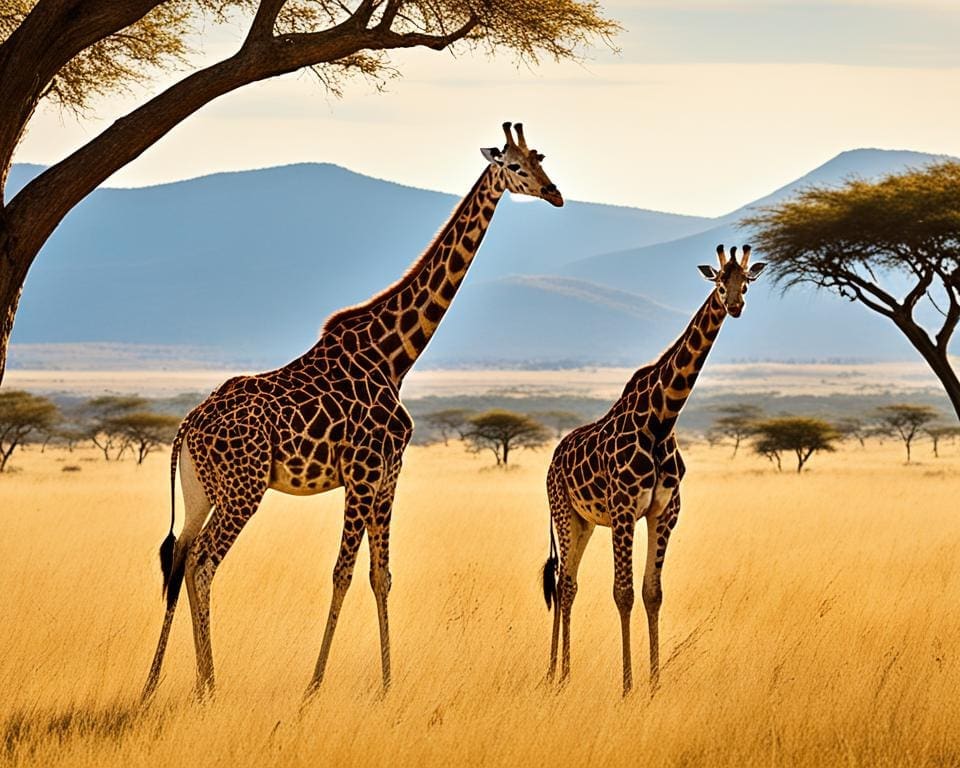 waar wonen giraffen