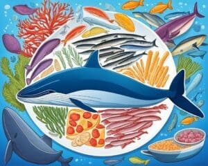 wat eet de blauwe vinvis