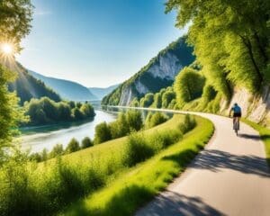 Fietsroute langs de Donau