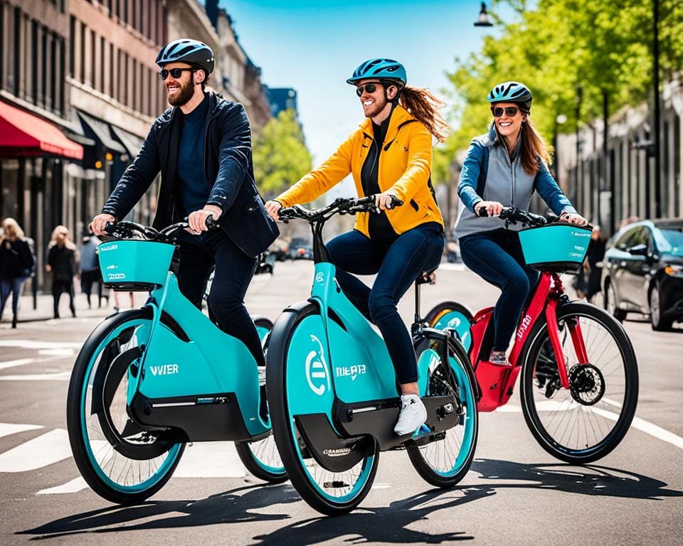 Flyer e-bikes in de stad