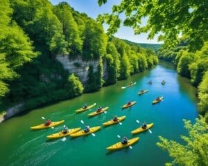 Kajakken op de Dordogne rivier