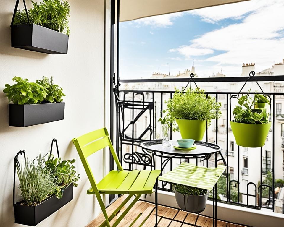 Creatieve opbergruimte voor balkon