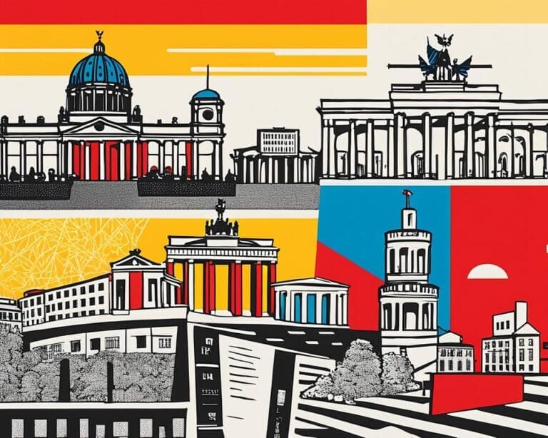 De moderne kunst en geschiedenis van Berlijn