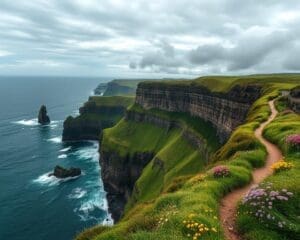 Wandelen langs de kliffen van Moher, Ierland