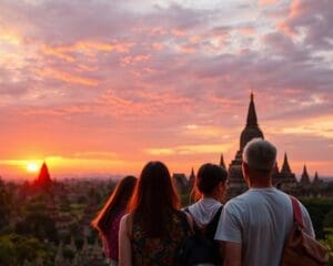 Bewonder de oude tempels van Bagan, Myanmar