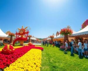 Bezoek een bloemenfestival vol kleurrijke pracht