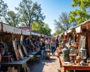 Bezoek een openluchtmarkt vol antiek en curiosa