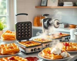 Elektrische wafelijzers voor knapperige en gouden wafels