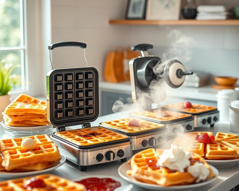 Elektrische wafelijzers voor knapperige en gouden wafels