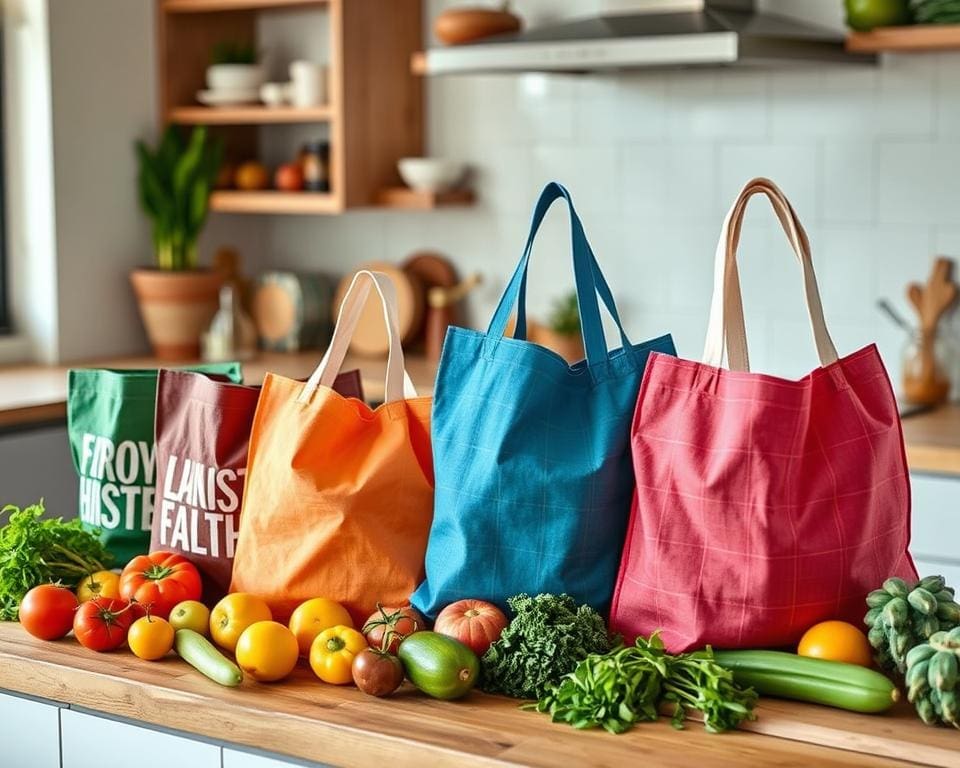 Herbruikbare zakjes voor zero-waste boodschappen