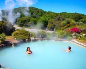 Ontspan in de thermale bronnen van Rotorua, Nieuw-Zeeland