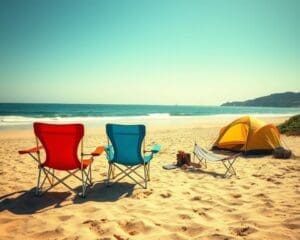 Opklapbare strandstoelen voor reizen en kamperen