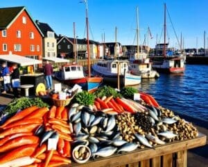 Proef de verse visgerechten in de haven van Reykjavik