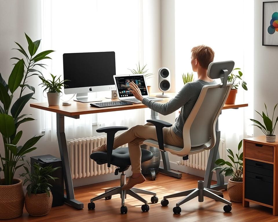 ergonomische houding thuiswerken