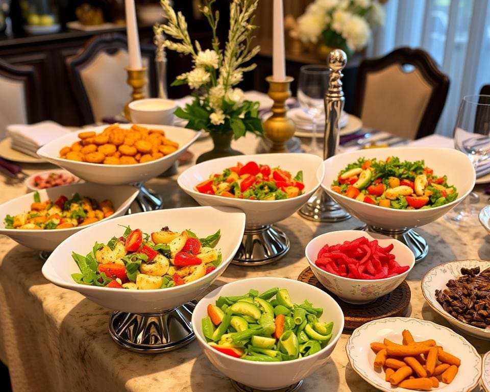 schalen voor hapjes, salades en bijgerechten