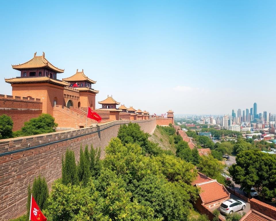 Bezienswaardigheden in de oude stadsmuren van Xi'an, China