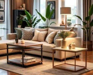 Bijzettafels die ruimtebesparend en decoratief zijn