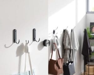 Moderne wandhaken voor extra opbergruimte