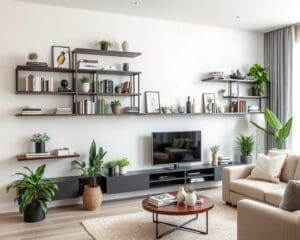 Moderne wandplanken voor slimme opbergruimte