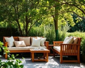Tuinbanken die comfort en stijl samenbrengen voor buiten