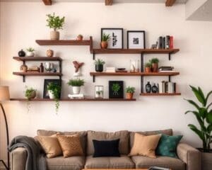 Wandplanken voor extra opbergruimte en decoratie