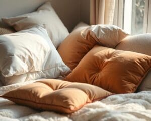 Warme donzen kussens voor extra comfort