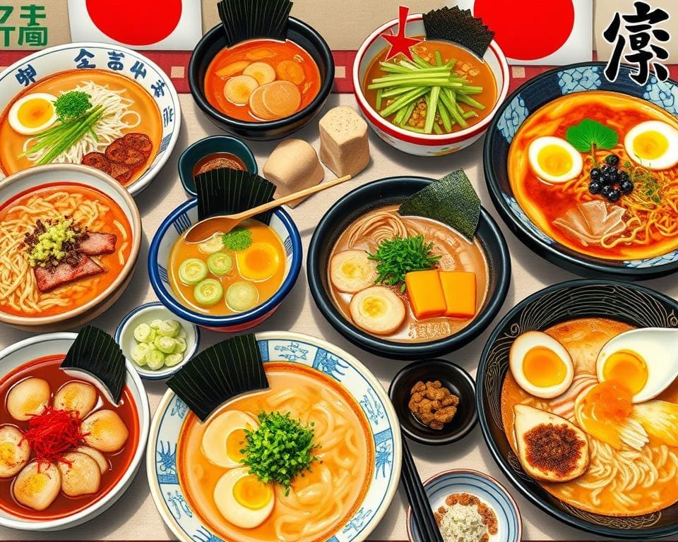 ramen en regionale variaties in Japanse gerechten