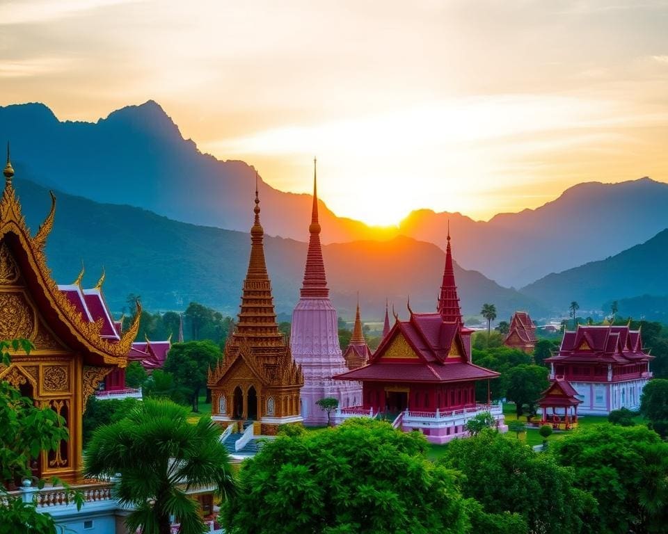 tempelcomplexen in Luang Prabang