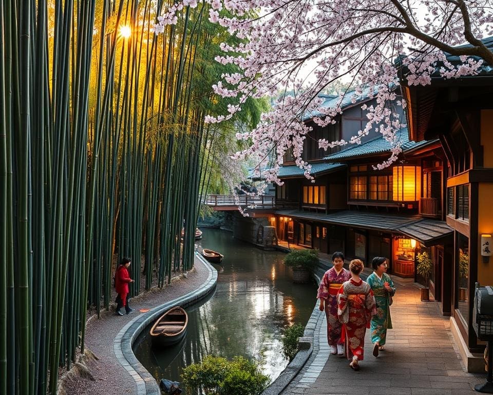 wandeltochten in Arashiyama en Gion