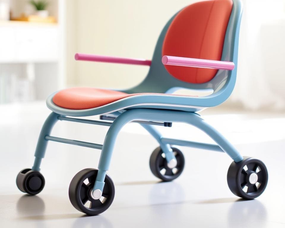 Flexibele kinderstoel wieltjes