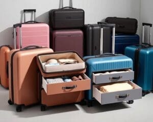 Reiskoffers met ingebouwde organisatielades