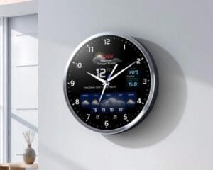 Wandklokken met een geïntegreerde weersvoorspeller