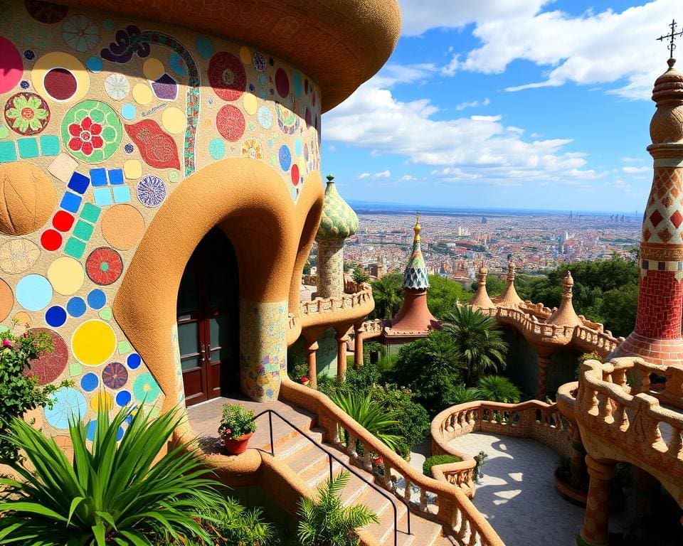 architectuur van Gaudí in Parc Guell