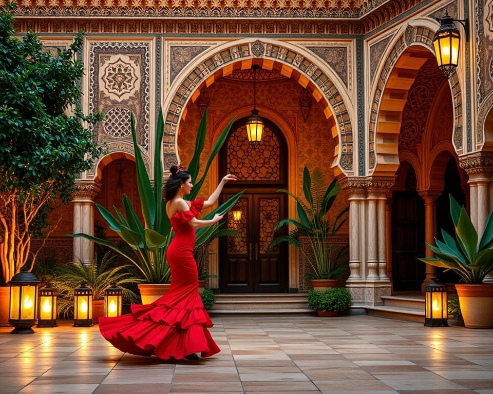 flamenco en Moorse architectuur in Sevilla