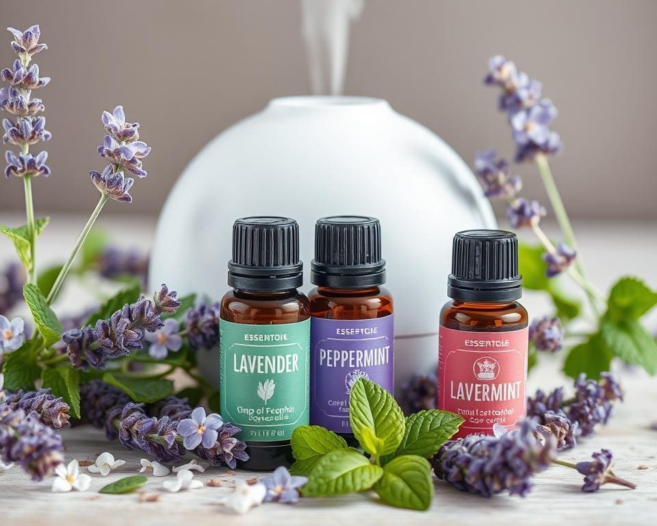 relaxatiegeuren, lavendel, peppermint, aromatische oliën