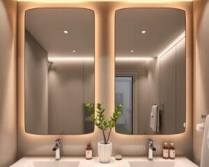 Badkamerspiegels met een geïntegreerde opbergruimte