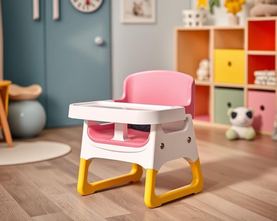 Compacte kinderstoel met tray