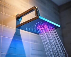 Douchekoppen met een LED-indicator voor temperatuur