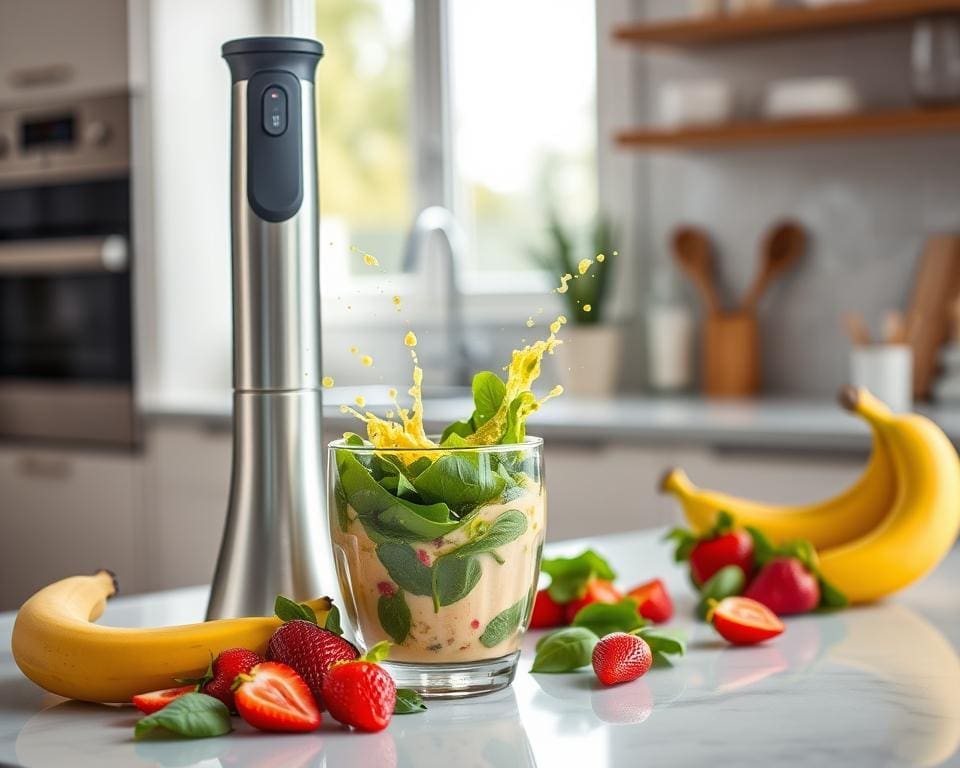 Eenvoudig gerechten mixen met een staafmixer voor smoothies